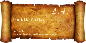 Lustik Anita névjegykártya